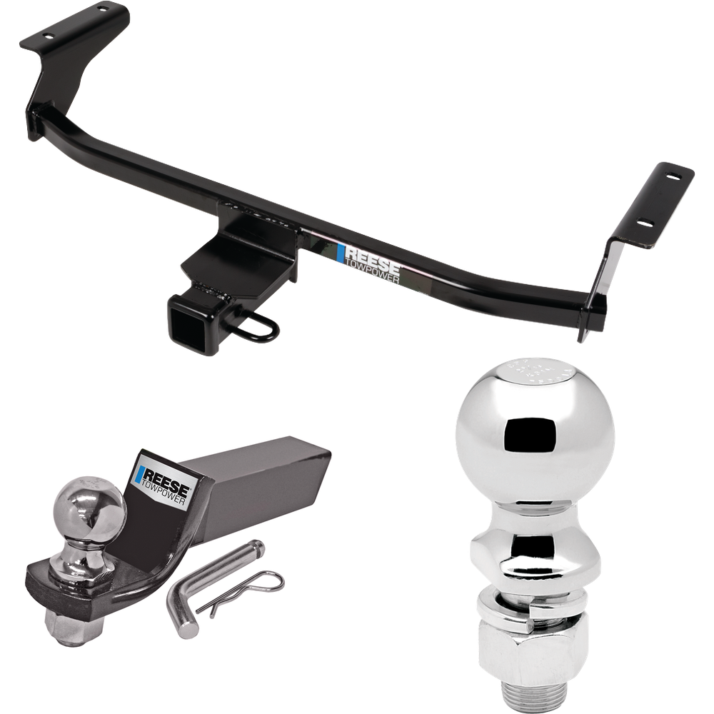 Fits 2020-2023 Mazda CX-30 Trailer Hitch Tow PKG w/ Starter Kit Ball Mount w/ 2" Drop & 2" Ball + 2-5/16" Ball By Reese Towpower