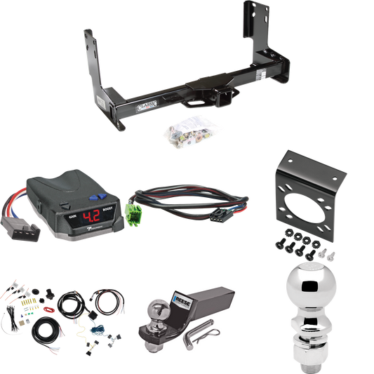 Fits 2019-2021 Freightliner Sprinter 2500 Trailer Hitch Tow PKG w/ Tekonsha BRAKE-EVN Brake Control + Plug & Play BC Adapter + 7-Way RV Wiring + 2" & 2-5/16" Ball & Drop Mount (Excludes: w/Factory Step Bumper Models) By Draw-Tite