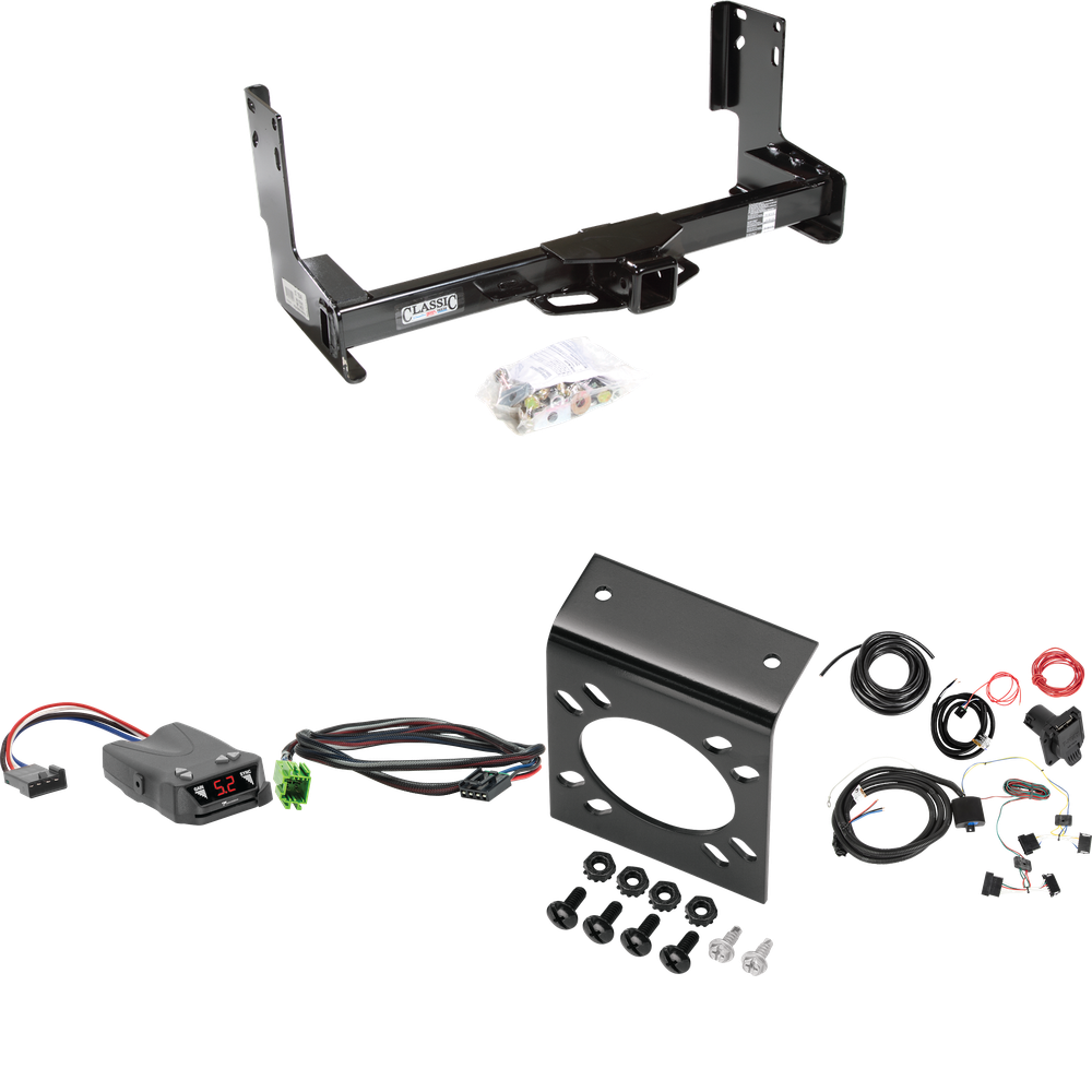 Fits 2014-2018 Freightliner Sprinter 2500 Trailer Hitch Tow PKG w/ Tekonsha Brakeman IV Brake Control + Plug & Play BC Adapter + 7-Way RV Wiring (Excludes: w/Factory Step Bumper Models) By Draw-Tite