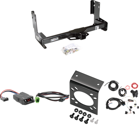 Fits 2014-2018 Freightliner Sprinter 2500 Trailer Hitch Tow PKG w/ Tekonsha Brakeman IV Brake Control + Plug & Play BC Adapter + 7-Way RV Wiring (Excludes: w/Factory Step Bumper Models) By Draw-Tite