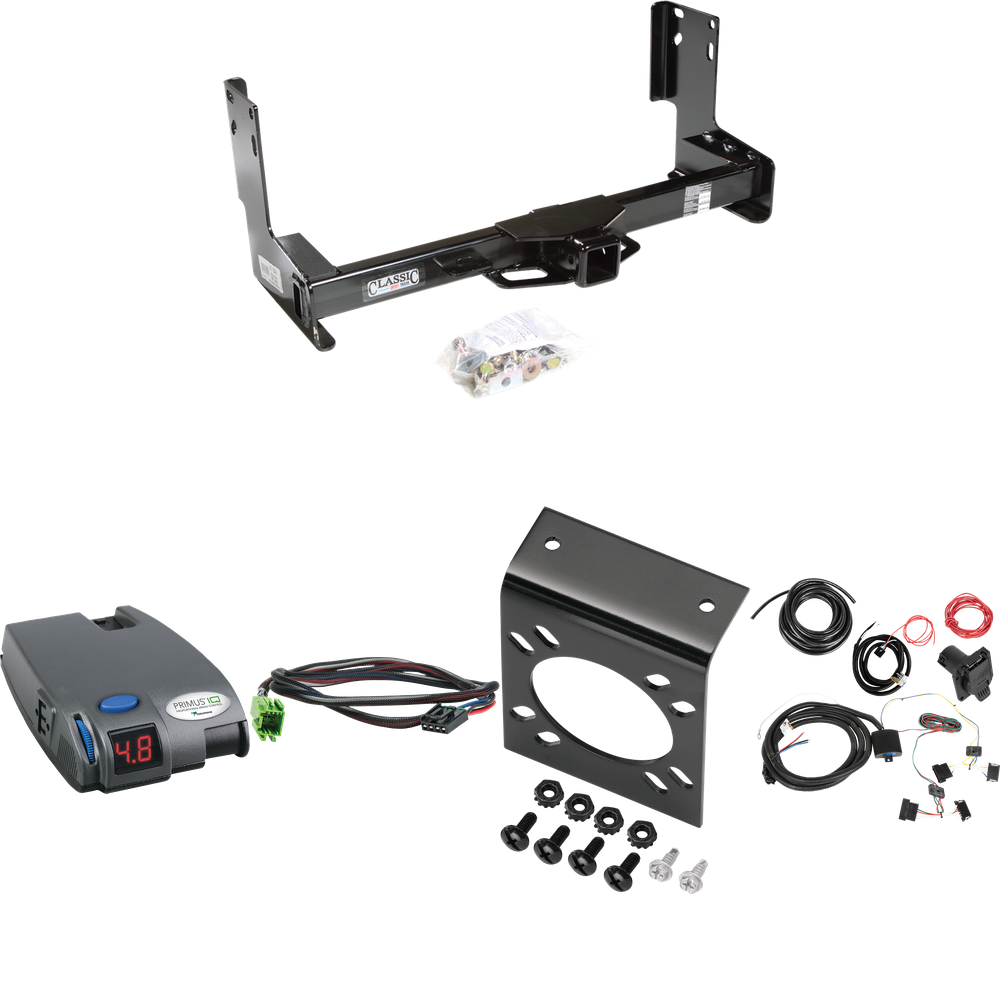 Fits 2014-2018 Freightliner Sprinter 2500 Trailer Hitch Tow PKG w/ Tekonsha Primus IQ Brake Control + Plug & Play BC Adapter + 7-Way RV Wiring (Excludes: w/Factory Step Bumper Models) By Draw-Tite