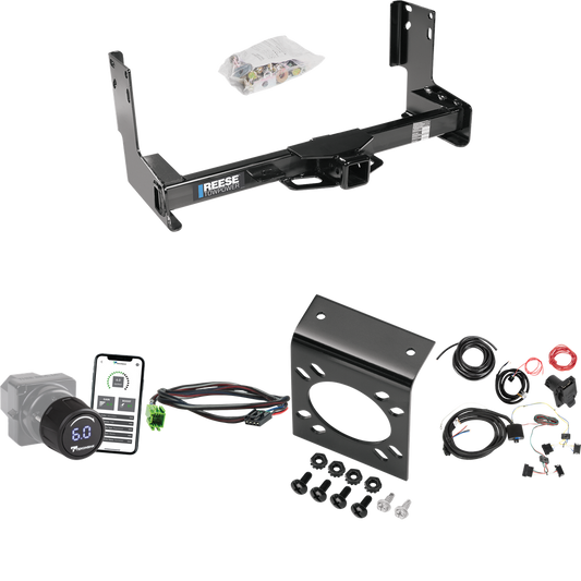 Fits 2014-2018 Freightliner Sprinter 3500 Trailer Hitch Tow PKG w/ Tekonsha Prodigy iD Bluetooth Wireless Brake Control + Plug & Play BC Adapter + 7-Way RV Wiring (Excludes: w/Factory Step Bumper Models) By Reese Towpower