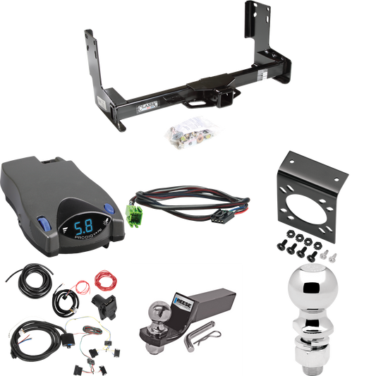 Fits 2014-2018 Mercedes-Benz Sprinter 2500 Trailer Hitch Tow PKG w/ Tekonsha Prodigy P2 Brake Control + Plug & Play BC Adapter + 7-Way RV Wiring + 2" & 2-5/16" Ball & Drop Mount (Excludes: w/Factory Step Bumper Models) By Draw-Tite