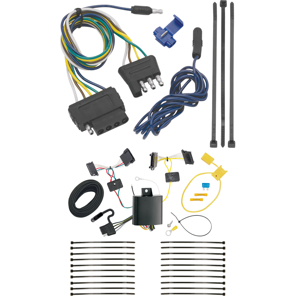 Fits 2014-2018 Freightliner Sprinter 3500 Vehicle End Wiring Harness 5-Way Flat (For w/Factory Step Bumper Excluding Models w/30-3/8” Frame Width Models) By Tekonsha