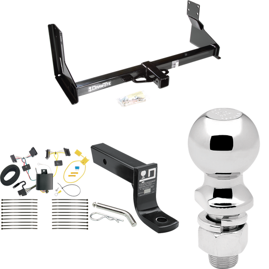 Fits 2014-2018 Mercedes-Benz Sprinter 2500 Trailer Hitch Tow PKG w/ 4-Flat Wiring + Ball Mount w/ 4" Drop + 2-5/16" Ball (For w/Factory Step Bumper Excluding Models w/30-3/8” Frame Width Models) By Draw-Tite