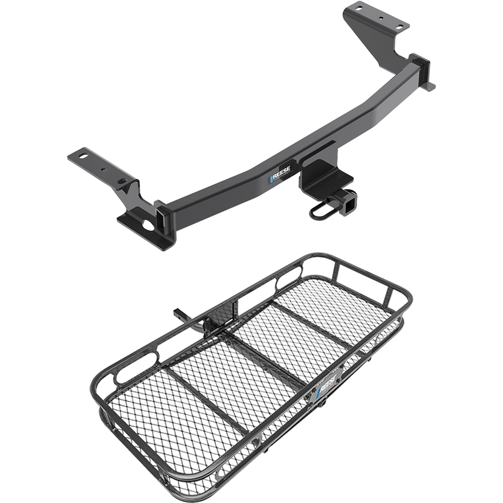 Fits 2013-2016 Mazda CX-5 Trailer Hitch Tow PKG w/ 48" x 20" Cargo Carrier Rack By Reese Towpower