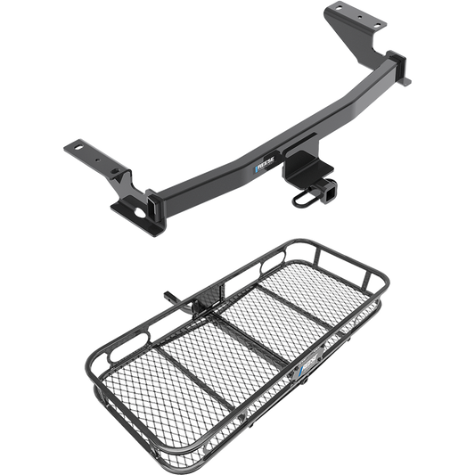 Fits 2013-2016 Mazda CX-5 Trailer Hitch Tow PKG w/ 48" x 20" Cargo Carrier Rack By Reese Towpower