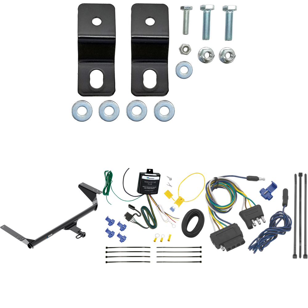 Fits 2017-2020 Chrysler Pacifica Hybrid Trailer Hitch Tow PKG w/ 5-Flat Wiring Harness By Reese Towpower