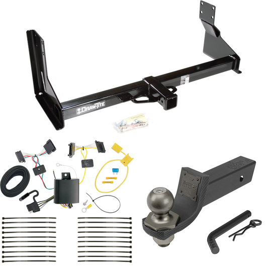 Fits 2014-2018 Freightliner Sprinter 2500 Trailer Hitch Tow PKG w/ 4-Flat Wiring + Interlock Tactical Starter Kit w/ 2" Drop & 2" Ball (For w/Factory Step Bumper Excluding Models w/30-3/8” Frame Width Models) By Draw-Tite