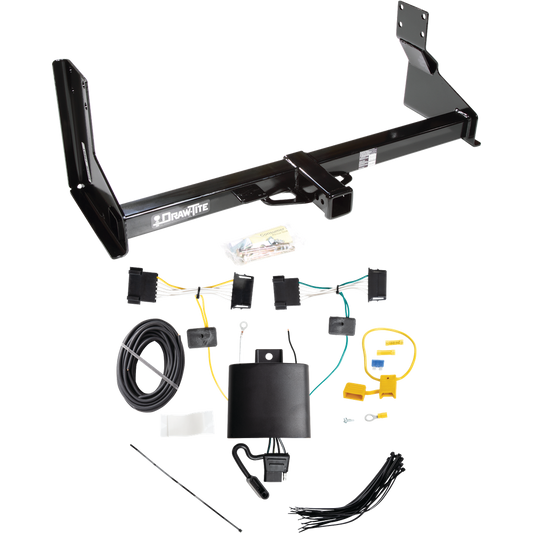 Fits 2019-2021 Mercedes-Benz Sprinter 3500 Trailer Hitch Tow PKG w/ 4-Flat Wiring Harness (For w/Factory Step Bumper Excluding Models w/30-3/8” Frame Width Models) By Draw-Tite