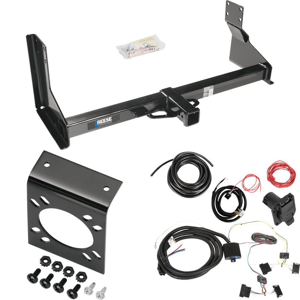 Fits 2014-2018 Freightliner Sprinter 3500 Trailer Hitch Tow PKG w/ 7-Way RV Wiring (For w/Factory Step Bumper Excluding Models w/30-3/8” Frame Width Models) By Reese Towpower