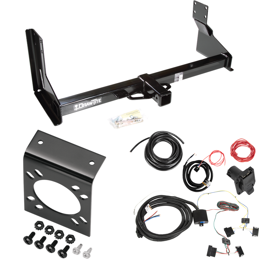 Fits 2014-2018 Freightliner Sprinter 3500 Trailer Hitch Tow PKG w/ 7-Way RV Wiring (For w/Factory Step Bumper Excluding Models w/30-3/8” Frame Width Models) By Draw-Tite