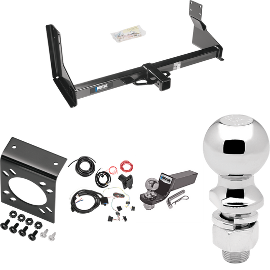 Fits 2014-2018 Freightliner Sprinter 3500 Trailer Hitch Tow PKG w/ 7-Way RV Wiring + 2" & 2-5/16" Ball + Drop Mount (For w/Factory Step Bumper Excluding Models w/30-3/8” Frame Width Models) By Reese Towpower