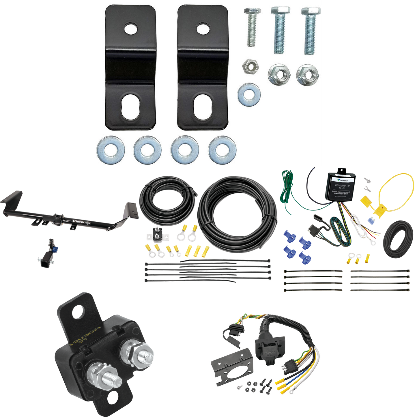 Fits 2017-2020 Chrysler Pacifica Hybrid Trailer Hitch Tow PKG w/ 7-Way RV Wiring By Draw-Tite