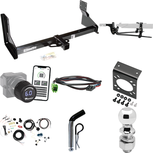 Fits 2019-2021 Mercedes-Benz Sprinter 3500 Trailer Hitch Tow PKG w/ 8K Round Bar Weight Distribution Hitch w/ 2-5/16" Ball + 2" Ball + Pin/Clip + Tekonsha Prodigy iD Bluetooth Wireless Brake Control + Plug & Play BC Adapter + 7-Way RV Wiring (For w/F