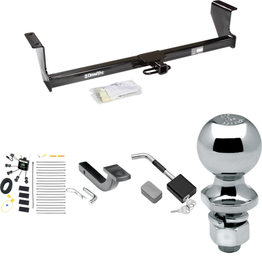 Se adapta al paquete de enganche de remolque Volvo XC70 2003-2007 con arnés de cableado "sin empalme" de 4 contactos planos cero + barra de tracción + bola de 2" + bloqueo de enganche (para modelos Wagon, AWD) de Draw-Tite