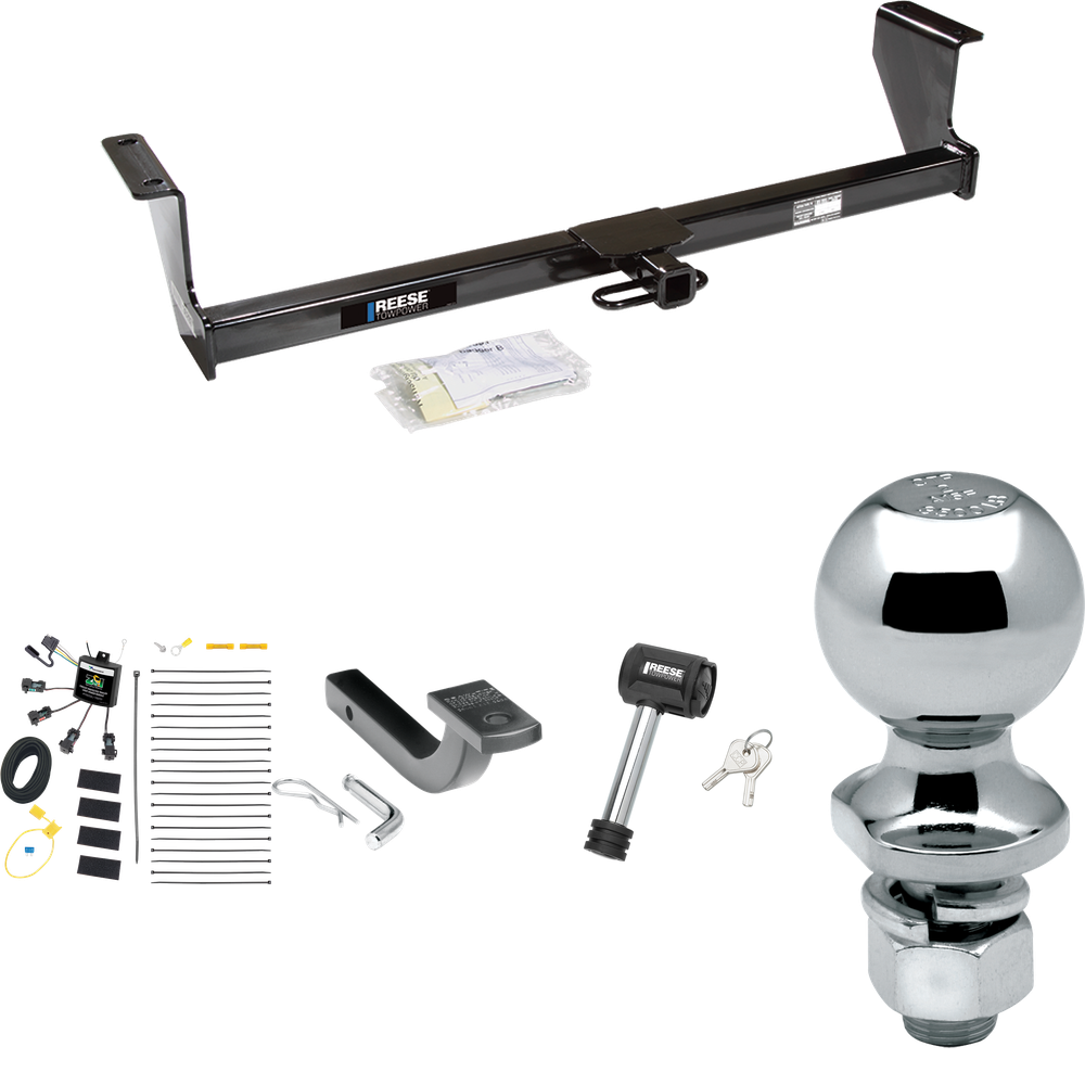 Se adapta al paquete de enganche de remolque Volvo S60 2001-2009 con arnés de cableado "sin empalme" de 4 contactos planos cero + barra de tracción + bola de 2" + bloqueo de enganche (para modelos sedán) de Reese Towpower