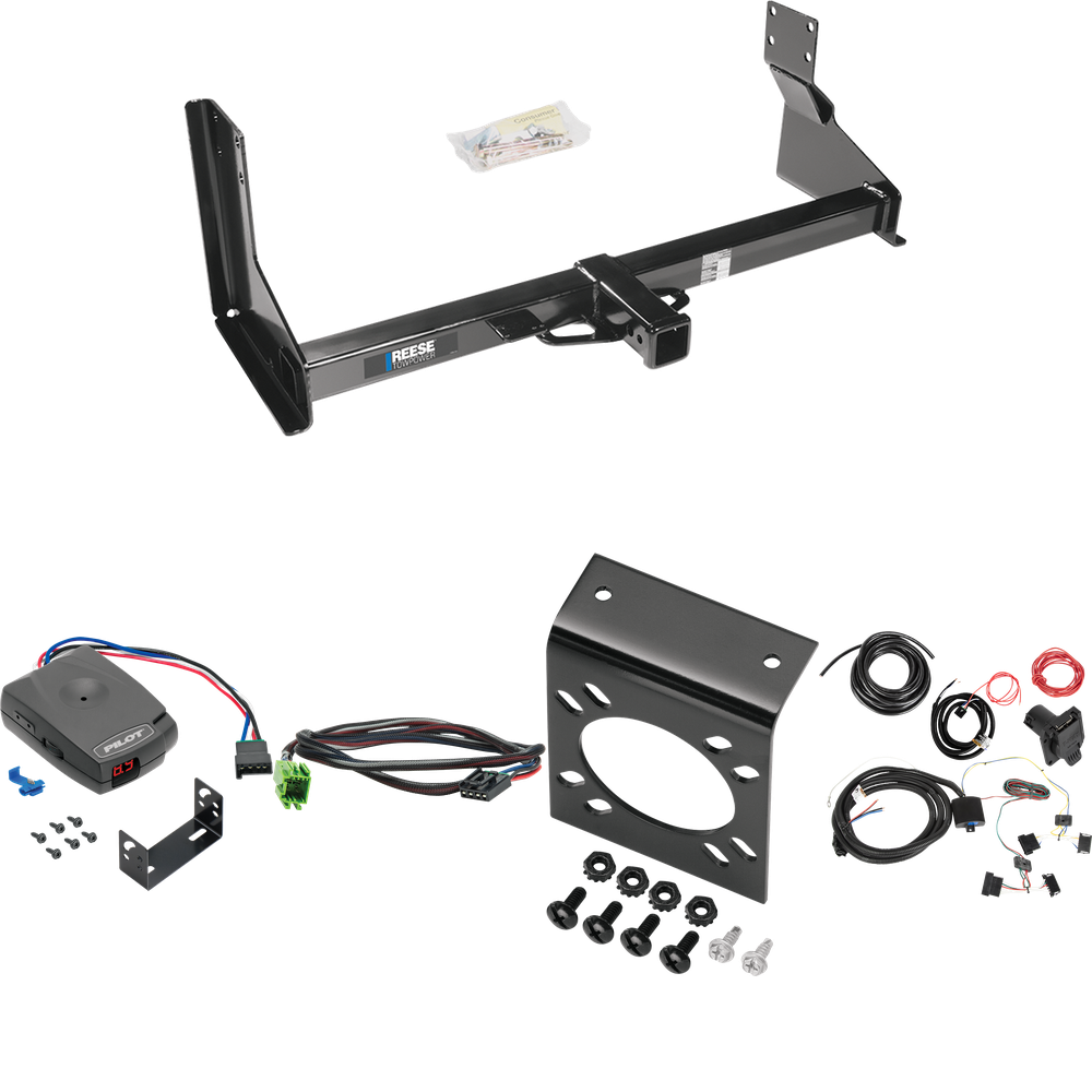 Fits 2014-2018 Freightliner Sprinter 2500 Trailer Hitch Tow PKG w/ Pro Series Pilot Brake Control + Plug & Play BC Adapter + 7-Way RV Wiring (For w/Factory Step Bumper Excluding Models w/30-3/8” Frame Width Models) By Reese Towpower