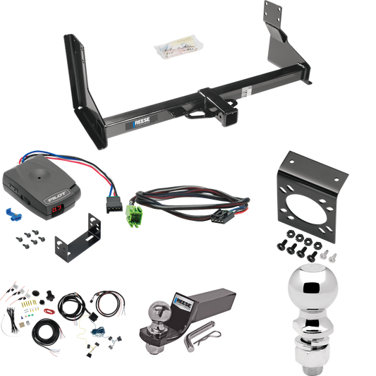 Fits 2019-2021 Freightliner Sprinter 2500 Trailer Hitch Tow PKG w/ Pro Series Pilot Brake Control + Plug & Play BC Adapter + 7-Way RV Wiring + 2" & 2-5/16" Ball & Drop Mount (For w/Factory Step Bumper Excluding Models w/30-3/8” Frame Width Models) By