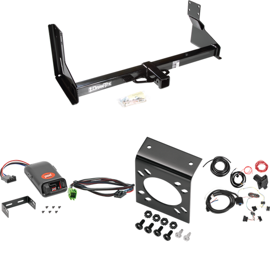 Fits 2014-2018 Mercedes-Benz Sprinter 3500 Trailer Hitch Tow PKG w/ Pro Series POD Brake Control + Plug & Play BC Adapter + 7-Way RV Wiring (For w/Factory Step Bumper Excluding Models w/30-3/8” Frame Width Models) By Draw-Tite