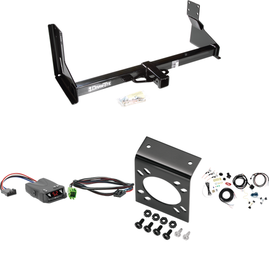 Fits 2019-2021 Freightliner Sprinter 2500 Trailer Hitch Tow PKG w/ Tekonsha Brakeman IV Brake Control + Plug & Play BC Adapter + 7-Way RV Wiring (For w/Factory Step Bumper Excluding Models w/30-3/8” Frame Width Models) By Draw-Tite