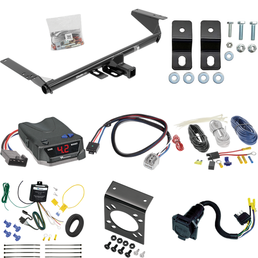 Fits 2017-2020 Chrysler Pacifica Hybrid Trailer Hitch Tow PKG w/ Tekonsha BRAKE-EVN Brake Control + Plug & Play BC Adapter + 7-Way RV Wiring By Draw-Tite