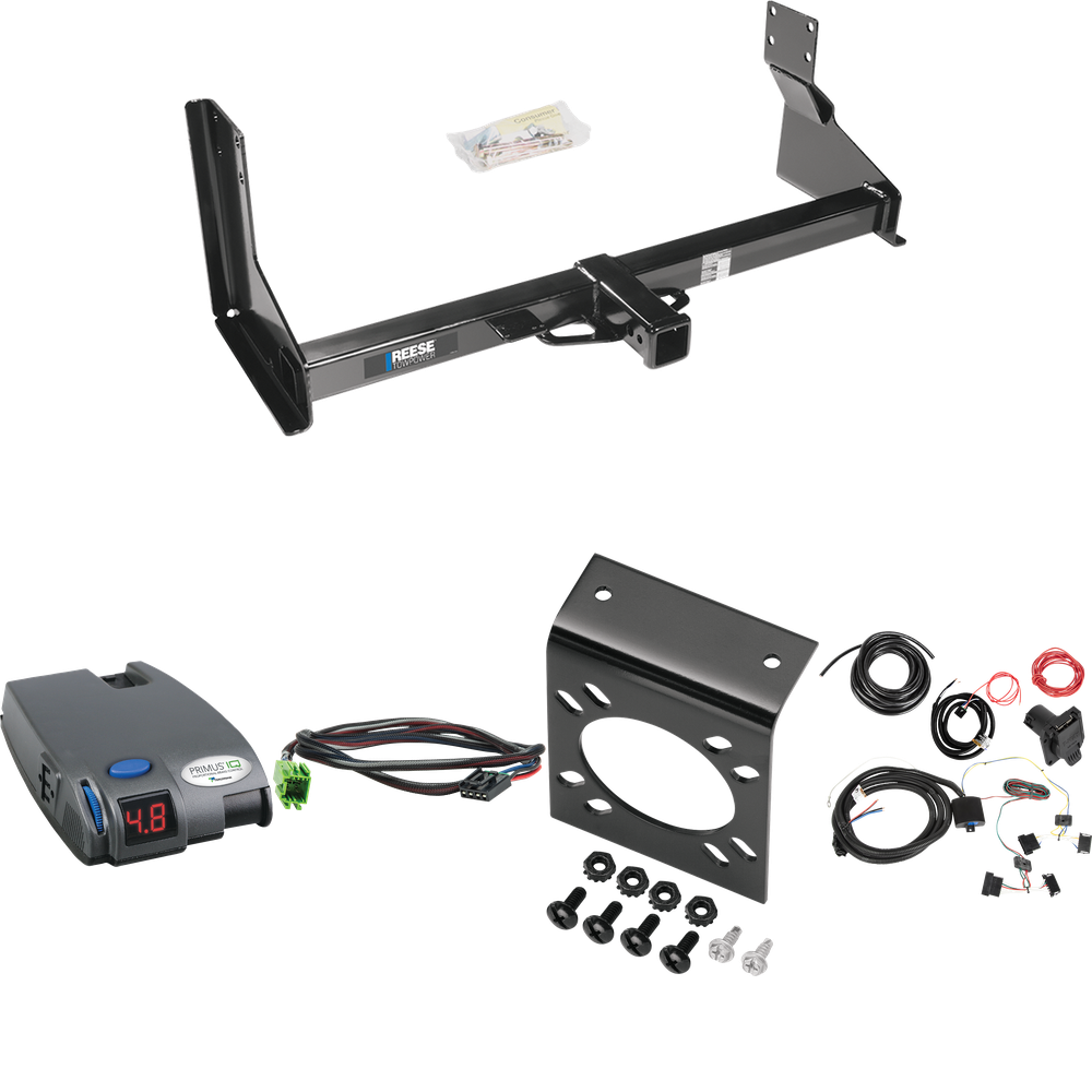 Fits 2014-2018 Freightliner Sprinter 2500 Trailer Hitch Tow PKG w/ Tekonsha Primus IQ Brake Control + Plug & Play BC Adapter + 7-Way RV Wiring (For w/Factory Step Bumper Excluding Models w/30-3/8” Frame Width Models) By Reese Towpower