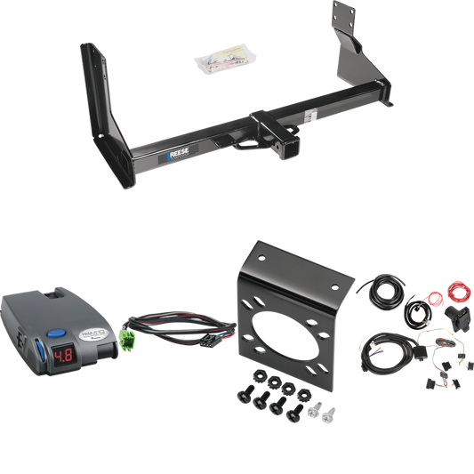 Fits 2014-2018 Freightliner Sprinter 2500 Trailer Hitch Tow PKG w/ Tekonsha Primus IQ Brake Control + Plug & Play BC Adapter + 7-Way RV Wiring (For w/Factory Step Bumper Excluding Models w/30-3/8” Frame Width Models) By Reese Towpower