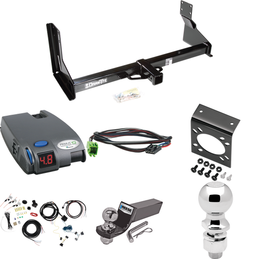 Fits 2019-2021 Mercedes-Benz Sprinter 2500 Trailer Hitch Tow PKG w/ Tekonsha Primus IQ Brake Control + Plug & Play BC Adapter + 7-Way RV Wiring + 2" & 2-5/16" Ball & Drop Mount (For w/Factory Step Bumper Excluding Models w/30-3/8” Frame Width Models)