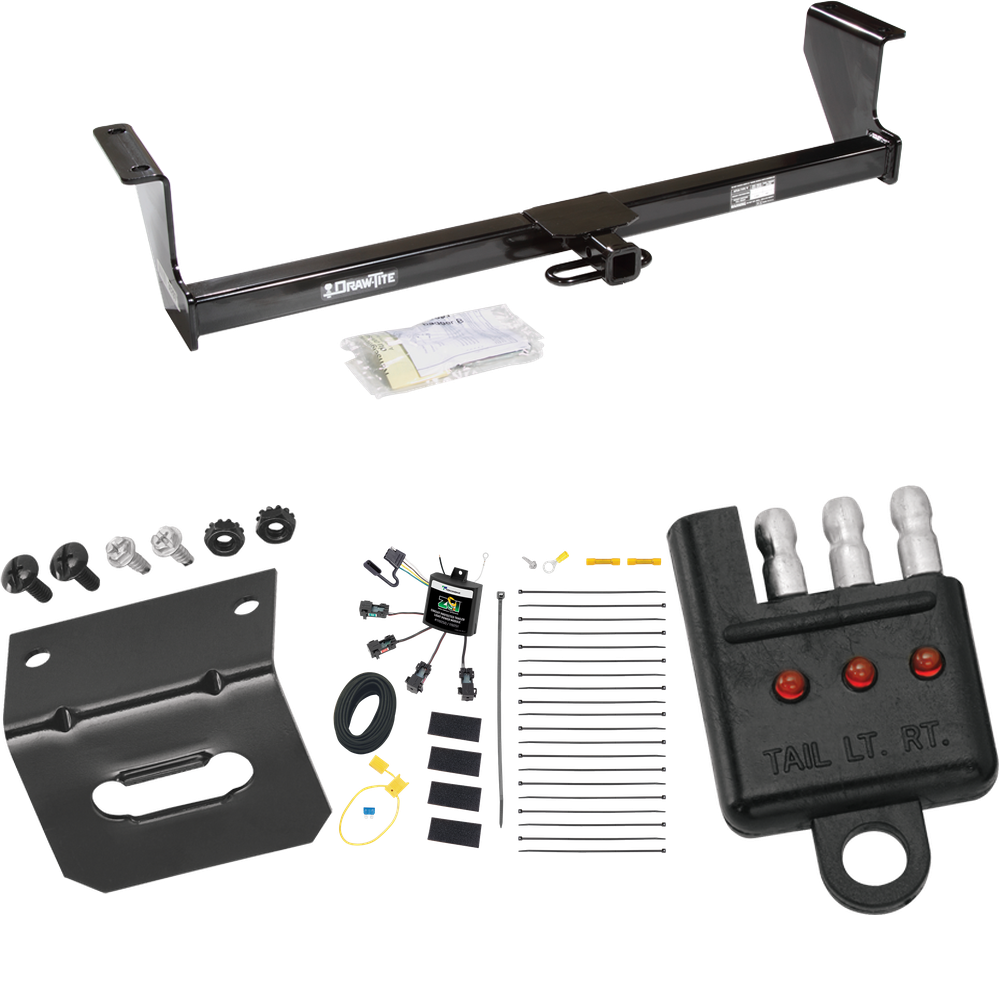 Fits 2003-2007 Volvo XC70 Trailer Hitch Tow PKG w/ 4-Flat Zero Contact "No Splice" Wiring Harness + Bracket + Tester (For Wagon, AWD Models) By Draw-Tite