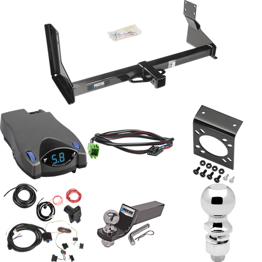 Fits 2014-2018 Mercedes-Benz Sprinter 2500 Trailer Hitch Tow PKG w/ Tekonsha Prodigy P2 Brake Control + Plug & Play BC Adapter + 7-Way RV Wiring + 2" & 2-5/16" Ball & Drop Mount (For w/Factory Step Bumper Excluding Models w/30-3/8” Frame Width Models