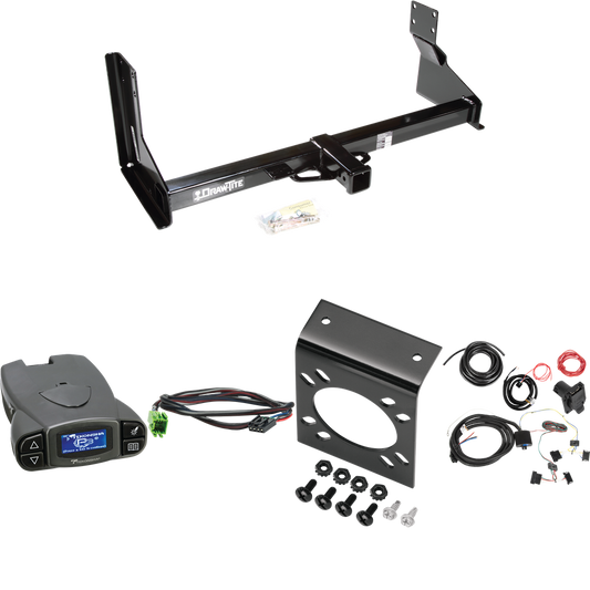 Fits 2014-2018 Mercedes-Benz Sprinter 2500 Trailer Hitch Tow PKG w/ Tekonsha Prodigy P3 Brake Control + Plug & Play BC Adapter + 7-Way RV Wiring (For w/Factory Step Bumper Excluding Models w/30-3/8” Frame Width Models) By Draw-Tite