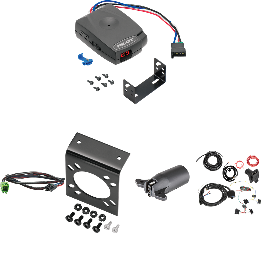 Fits 2014-2018 Mercedes-Benz Sprinter 3500 7-Way RV Wiring + Pro Series Pilot Brake Control + Plug & Play BC Adapter + 7-Way to 4-Way Adapter By Tekonsha