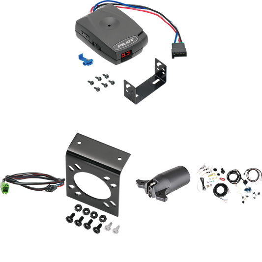 Fits 2019-2021 Freightliner Sprinter 2500 7-Way RV Wiring + Pro Series Pilot Brake Control + Plug & Play BC Adapter + 7-Way to 4-Way Adapter By Tekonsha