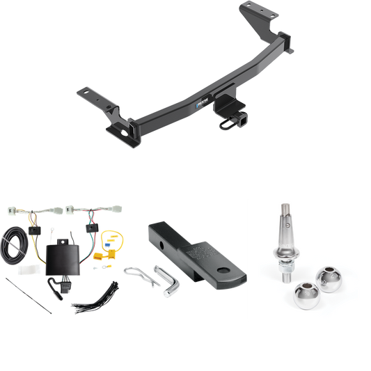 Fits 2022-2023 Mazda CX-5 Trailer Hitch Tow PKG w/ 4-Flat Wiring Harness + Draw-Bar + Interchangeable 1-7/8" & 2" Balls (Excludes: Diesel Engine Models) By Reese Towpower