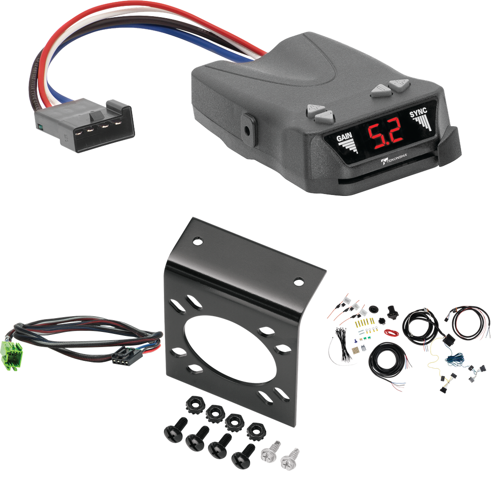 Fits 2019-2021 Freightliner Sprinter 3500 7-Way RV Wiring + Tekonsha Brakeman IV Brake Control + Plug & Play BC Adapter By Tekonsha