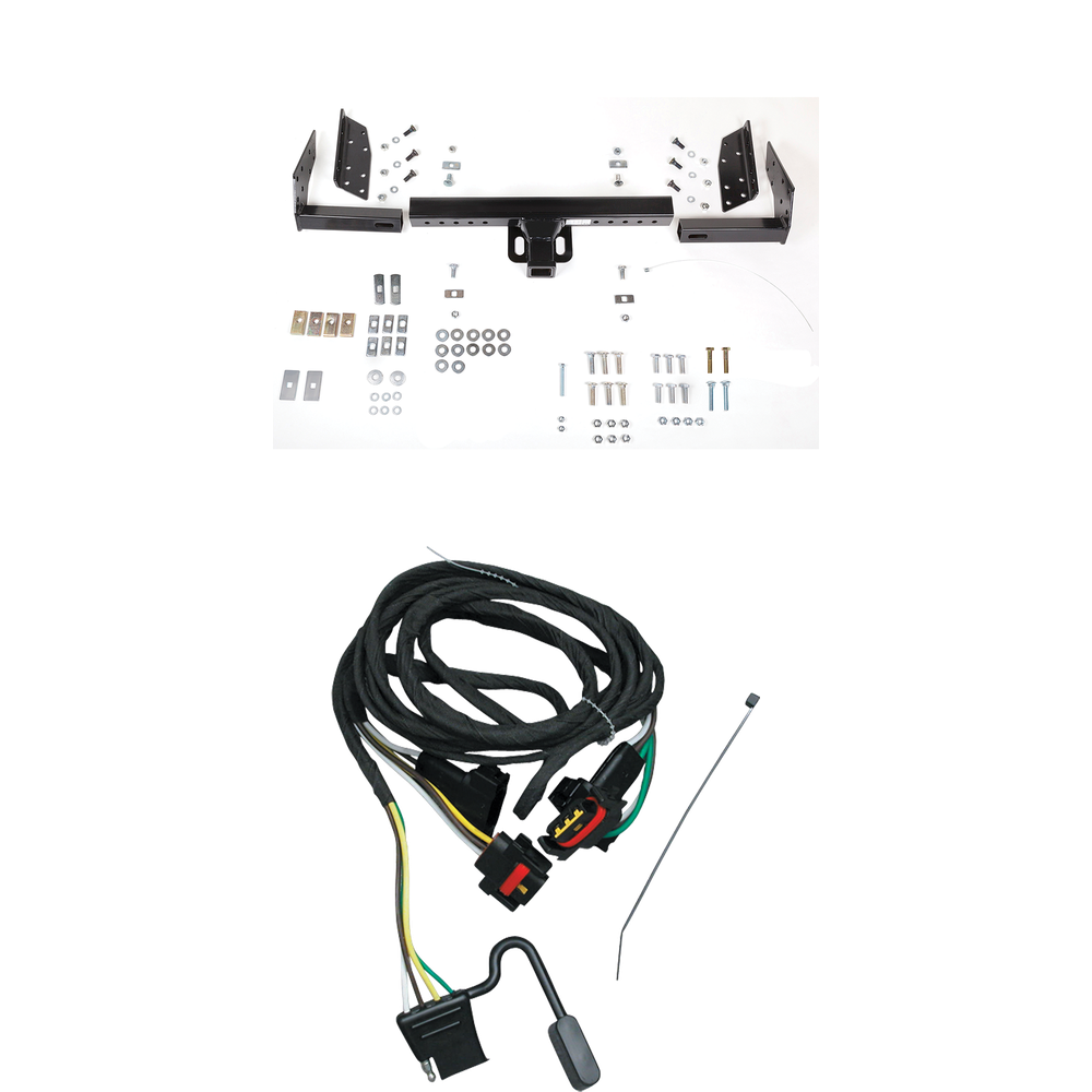 Fits 1991-1995 Plymouth Voyager Trailer Hitch Tow PKG w/ 4-Flat Wiring Harness By Reese Towpower