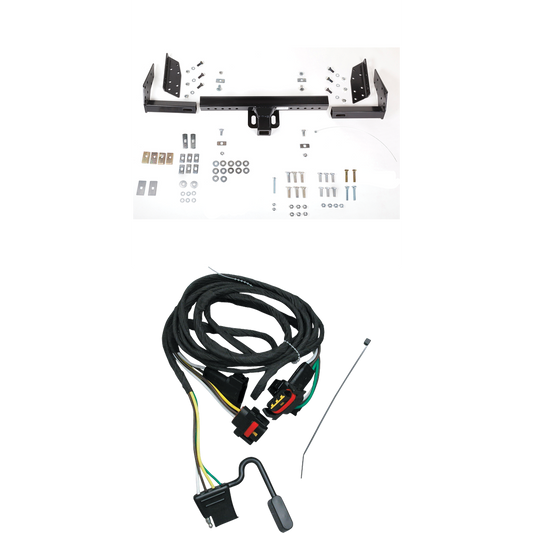 Fits 1991-1995 Plymouth Voyager Trailer Hitch Tow PKG w/ 4-Flat Wiring Harness By Reese Towpower