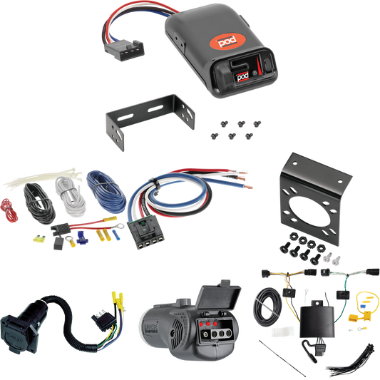 Fits 2022-2023 Genesis GV70 7-Way RV Wiring + Pro Series POD Brake Control + Generic BC Wiring Adapter + 2 in 1 Tester & 7-Way to 4-Way Adapter By Tekonsha
