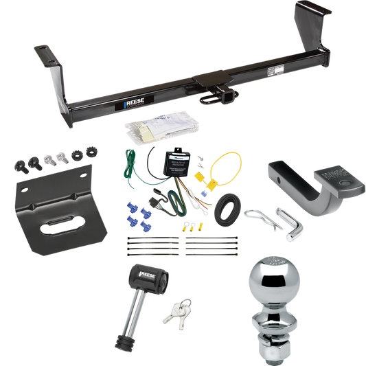 Fits 2001-2009 Volvo S60 Trailer Hitch Tow PKG w/ 4-Flat Wiring Harness + Draw-Bar + 2" Ball + Wiring Bracket + Hitch Lock (For Sedan Models) By Reese Towpower