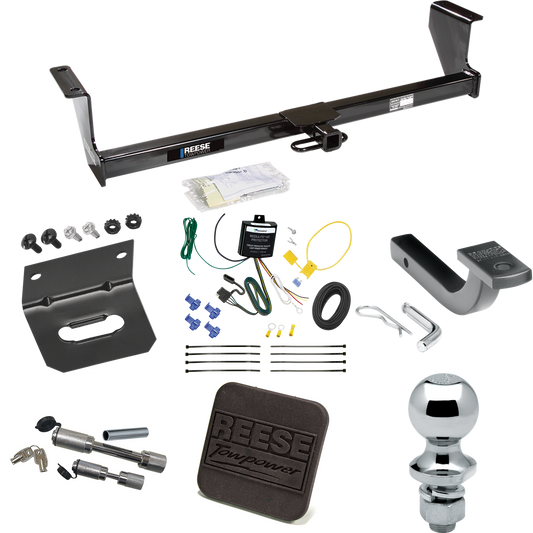 Fits 2001-2007 Volvo V70 Trailer Hitch Tow PKG w/ 4-Flat Wiring Harness + Draw-Bar + 1-7/8" Ball + Wiring Bracket + Hitch Cover + Dual Hitch & Coupler Locks (For Wagon Models) By Reese Towpower