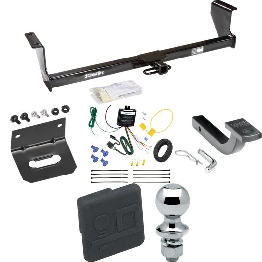 Fits 2001-2009 Volvo S60 Trailer Hitch Tow PKG w/ 4-Flat Wiring Harness + Draw-Bar + 1-7/8" Ball + Wiring Bracket + Hitch Cover (For Sedan Models) By Draw-Tite