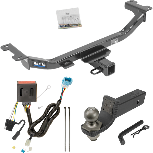 Fits 2013-2018 Acura RDX Trailer Hitch Tow PKG w/ 4-Flat Wiring + Interlock Tactical Starter Kit w/ 2" Drop & 2" Ball By Reese Towpower