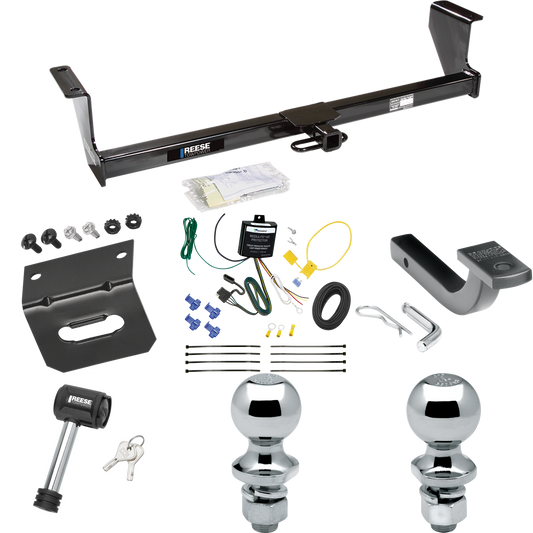Fits 2001-2007 Volvo V70 Trailer Hitch Tow PKG w/ 4-Flat Wiring Harness + Draw-Bar + 1-7/8" + 2" Ball + Wiring Bracket + Hitch Lock (For Wagon Models) By Reese Towpower