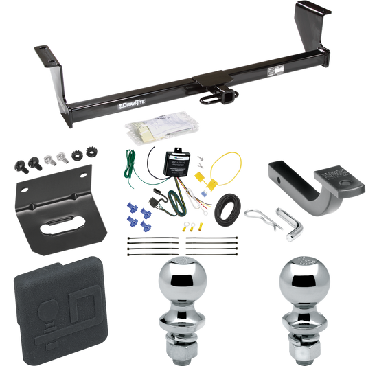 Fits 2003-2007 Volvo XC70 Trailer Hitch Tow PKG w/ 4-Flat Wiring Harness + Draw-Bar + 1-7/8" + 2" Ball + Wiring Bracket + Hitch Cover (For Wagon, AWD Models) By Draw-Tite