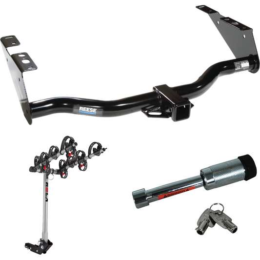 Se adapta al paquete de remolque con enganche para remolque Dodge Caravan 2004-2007 con soporte para 4 bicicletas + bloqueo de enganche (excluye: con modelos con asientos Stow &amp; Go) de Reese Towpower