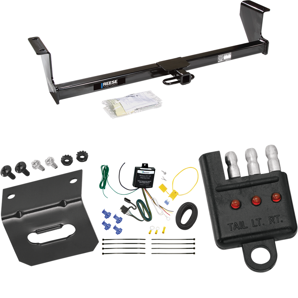 Fits 2001-2007 Volvo V70 Trailer Hitch Tow PKG w/ 4-Flat Wiring Harness + Bracket + Tester (For Wagon Models) By Reese Towpower