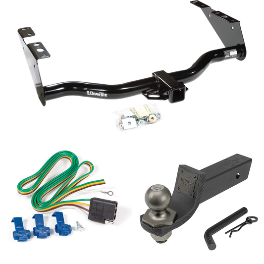 Fits 2004-2007 Chrysler Town & Country Trailer Hitch Tow PKG w/ 4-Flat Wiring + Interlock Tactical Starter Kit w/ 2" Drop & 2" Ball (Excludes: w/Stow & Go Seats Models) By Draw-Tite