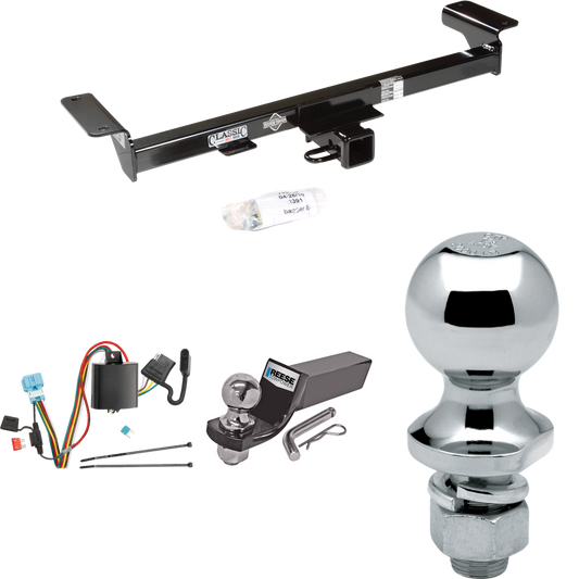 Fits 2007-2009 Acura RDX Trailer Hitch Tow PKG w/ 4-Flat Wiring + Starter Kit Ball Mount w/ 2" Drop & 2" Ball + 1-7/8" Ball By Draw-Tite