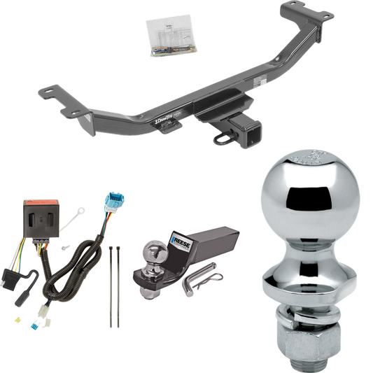 Fits 2013-2018 Acura RDX Trailer Hitch Tow PKG w/ 4-Flat Wiring + Starter Kit Ball Mount w/ 2" Drop & 2" Ball + 1-7/8" Ball By Draw-Tite